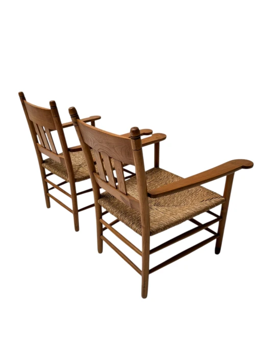 Two Art Nouveau Brabant Club Chairs or Easy Chairs by Willem Penaat, 1900s